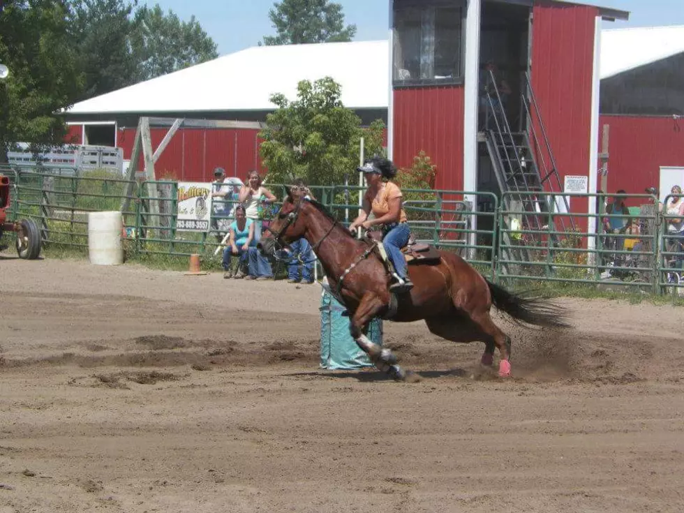 Barefoot Barrel Racer at Corn Palace Stampede