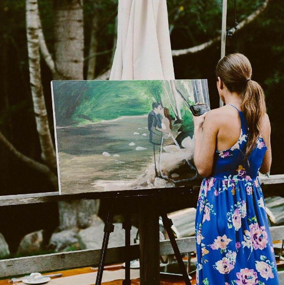 Sioux Falls Artist Captures Wedding Moments with Live Paintings