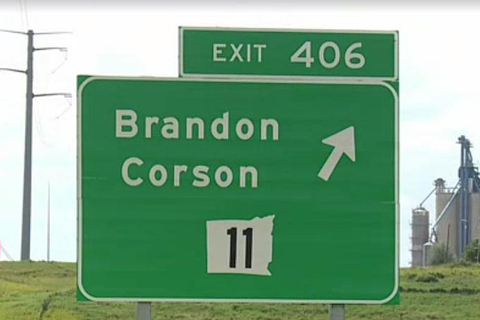Upside Down: I-90 Road Sign near Brandon Printed Incorrectly