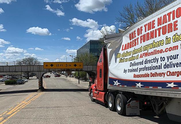 Another Semi-Truck Takes The Pierre Low Train Bridge Challenge