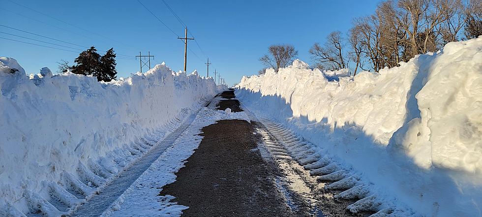 Driving Down Snow-Filled Country Roads in South Dakota