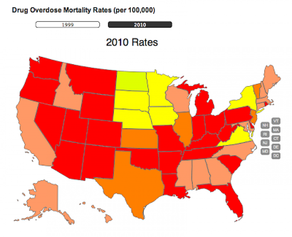 South Dakota Has Second Lowest Drug Overdose Mortality Rate in U.S.