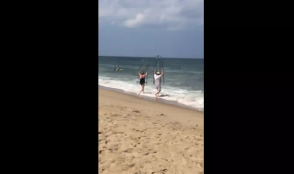 Couple Tries to Go Swimming Wearing Homemade Shark Cages