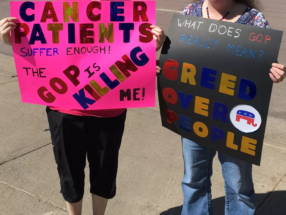 Protest Spurred by Kristi Noem’s Health Care Vote