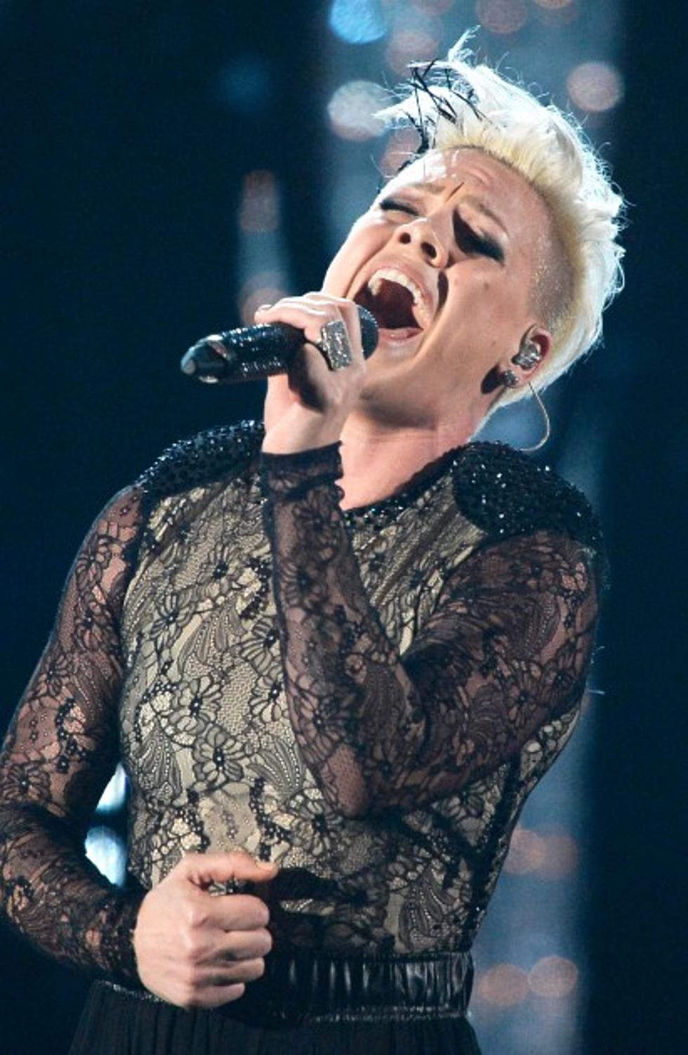 Pink Sings &#8216;Try’ + ‘Just Give Me A Reason’ featuring Nate Ruess at the 2014 Grammy Awards