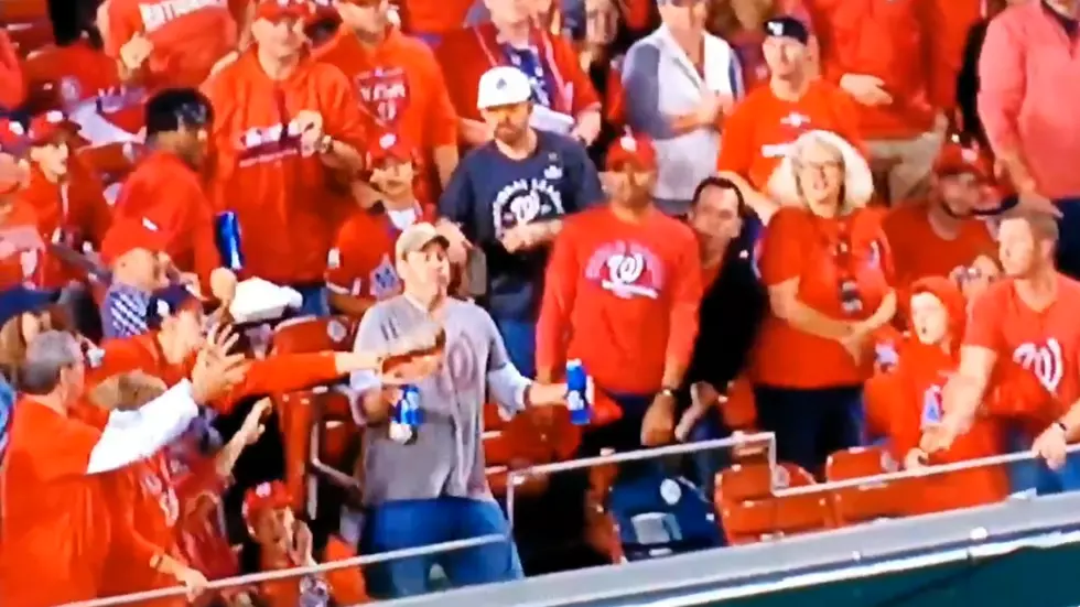 Dude Takes Baseball Hit Rather Than Spill Beer Video