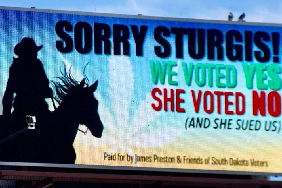 Rapid City Billboard “Sorry Sturgis! We Voted Yes, She Voted No”