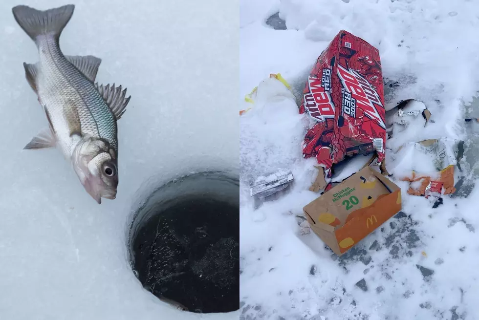 Ice Fisherman, Quit Leaving Trash On the Lakes!