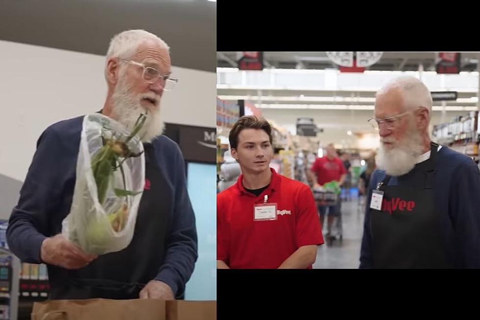 David Letterman Bags Groceries at Iowa Hy-Vee