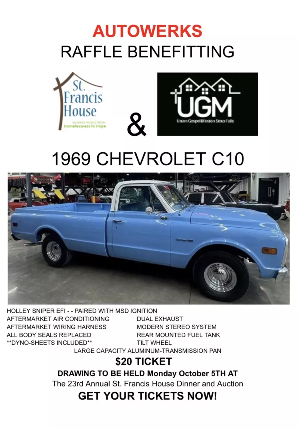 1969 Chevrolet C10 pickup truck-St Francis House