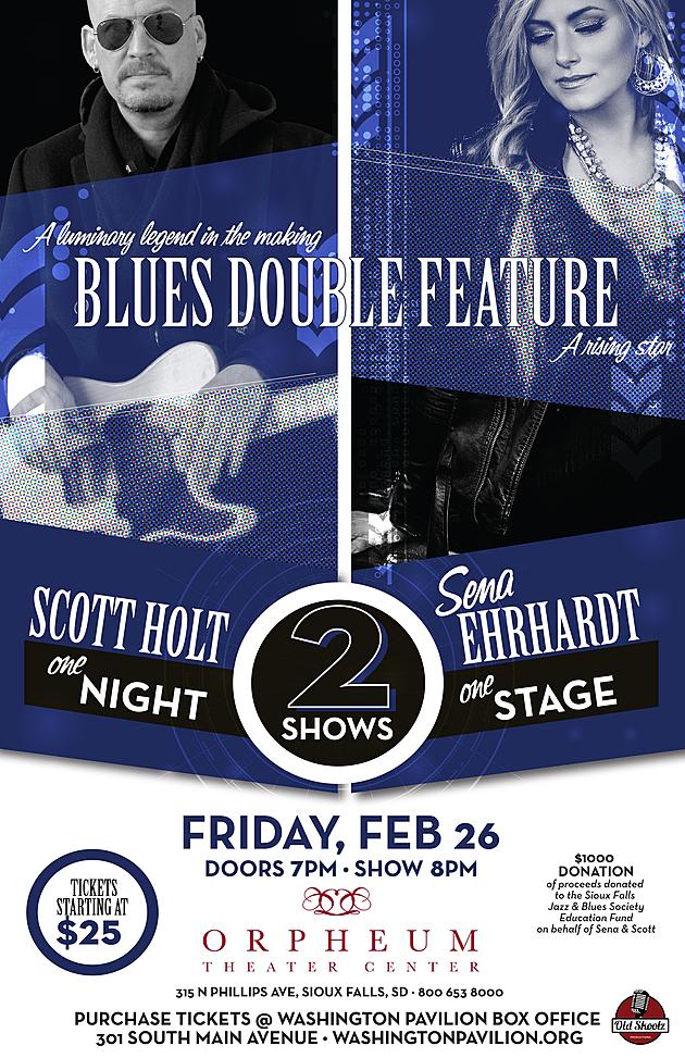 A Double-Feature Blues Night in Sioux Falls to Feature Sena Ehrhardt and Scott Holt