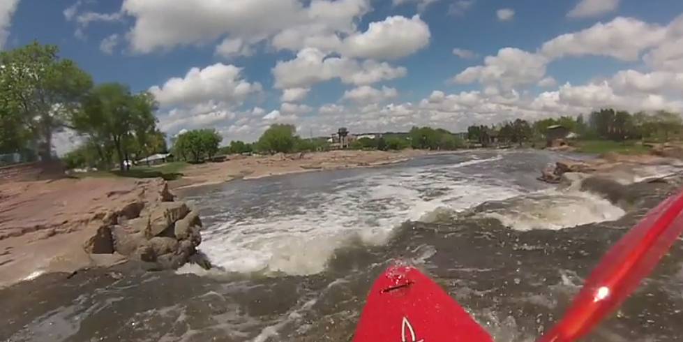 See What it Looks Like to Kayak Down the Falls in Sioux Falls