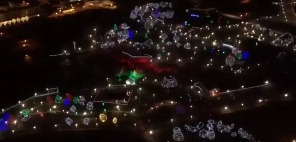 See Winter Wonderland at Falls Park From the Air