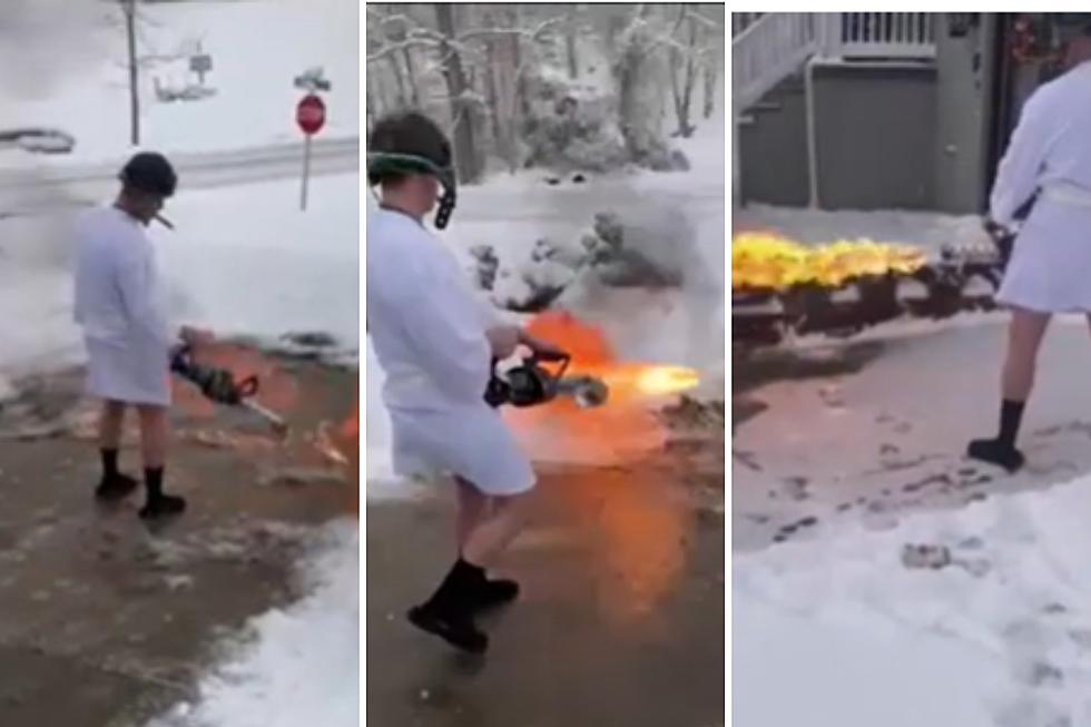 Watch This Guy Clear Snow With a Flamethrower [VIDEO]
