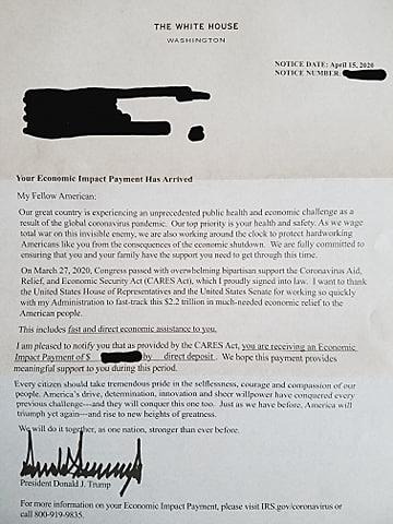Did You Get Your Letter From President Trump?
