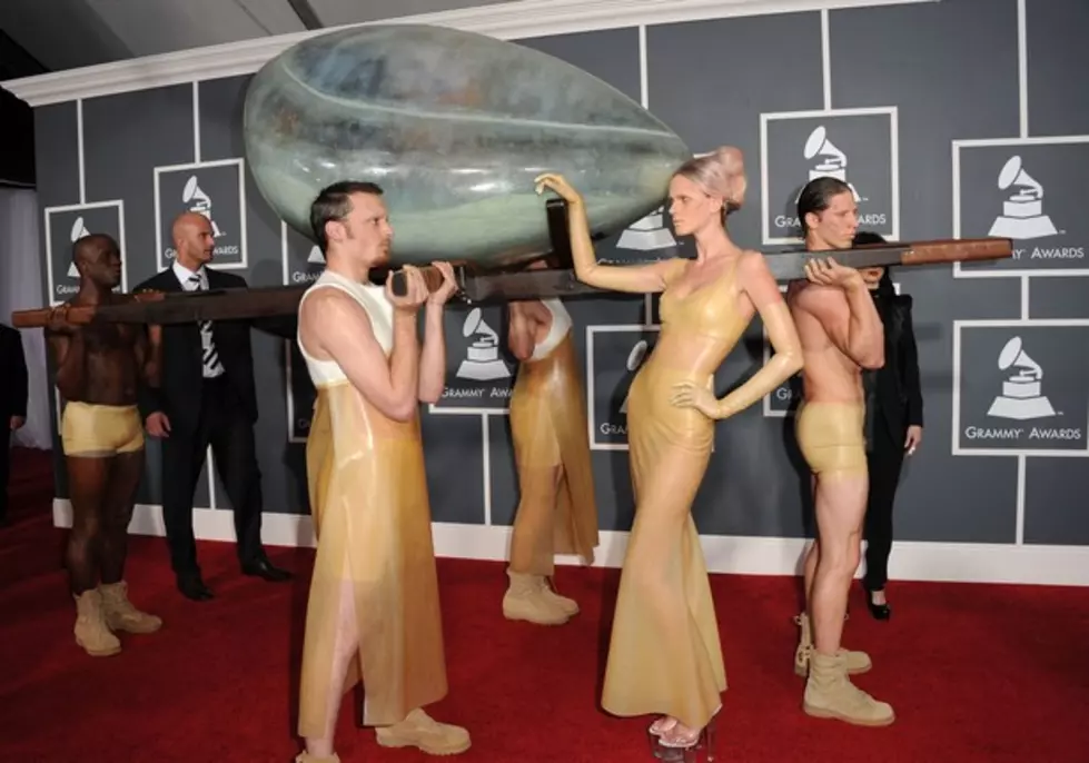 Lady Gaga Arrives at Grammys in a Giant Egg