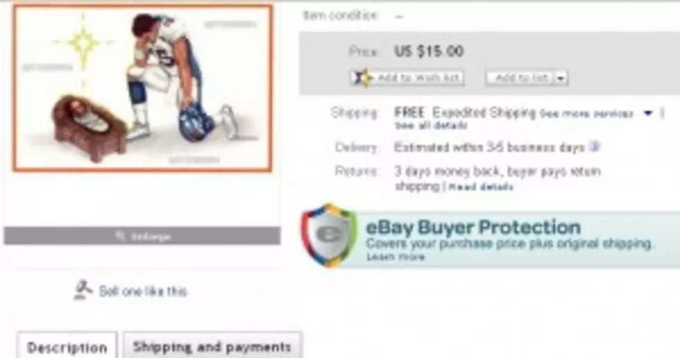Tebowing Christmas Cards on EBAY &#8211; Not surprised