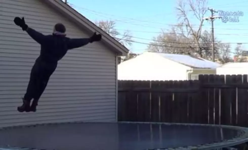 What Happens When You Jump on a Frozen Trampoline? [VIDEO]