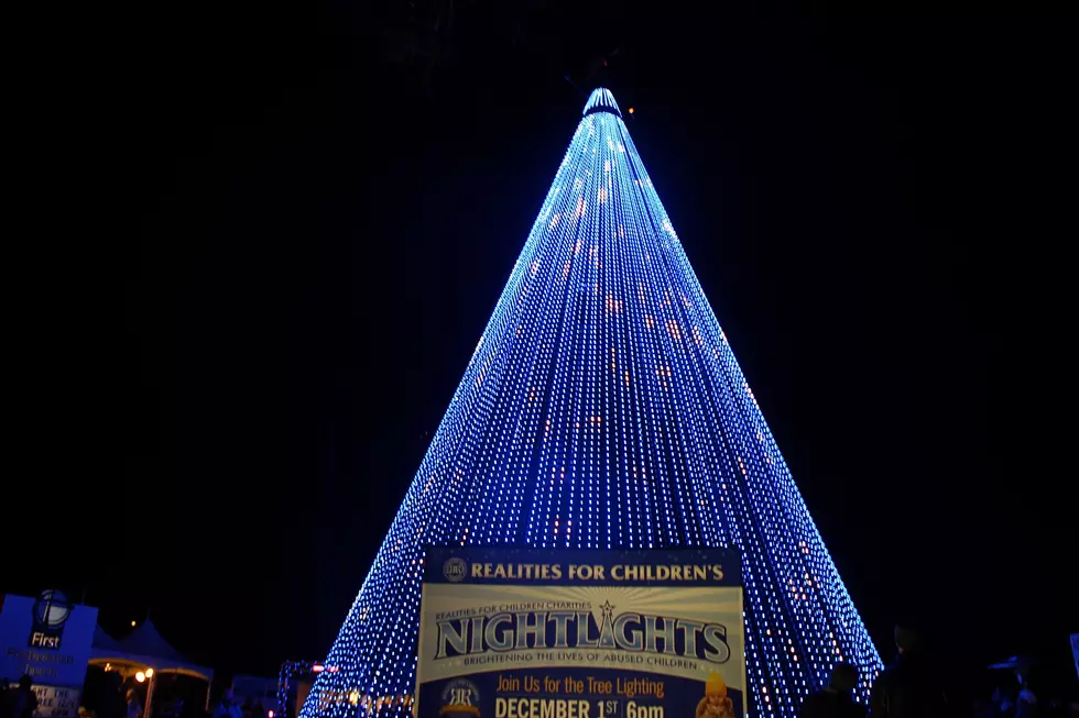 Realities for Children Big Blue NightLights Tree Lights Up Dec. 1
