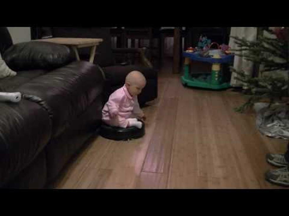 Baby Rides the Roomba
