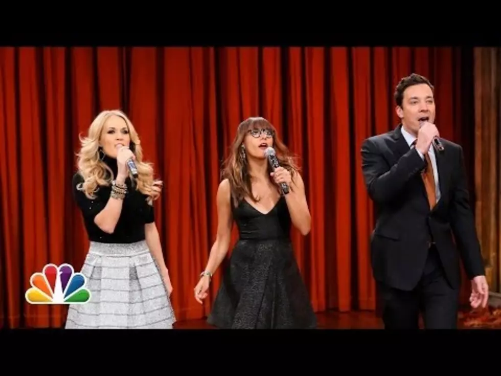 Jimmy Fallon, Rashida Jones + Carrie Underwood Turn Pop Songs into Christmas Tunes