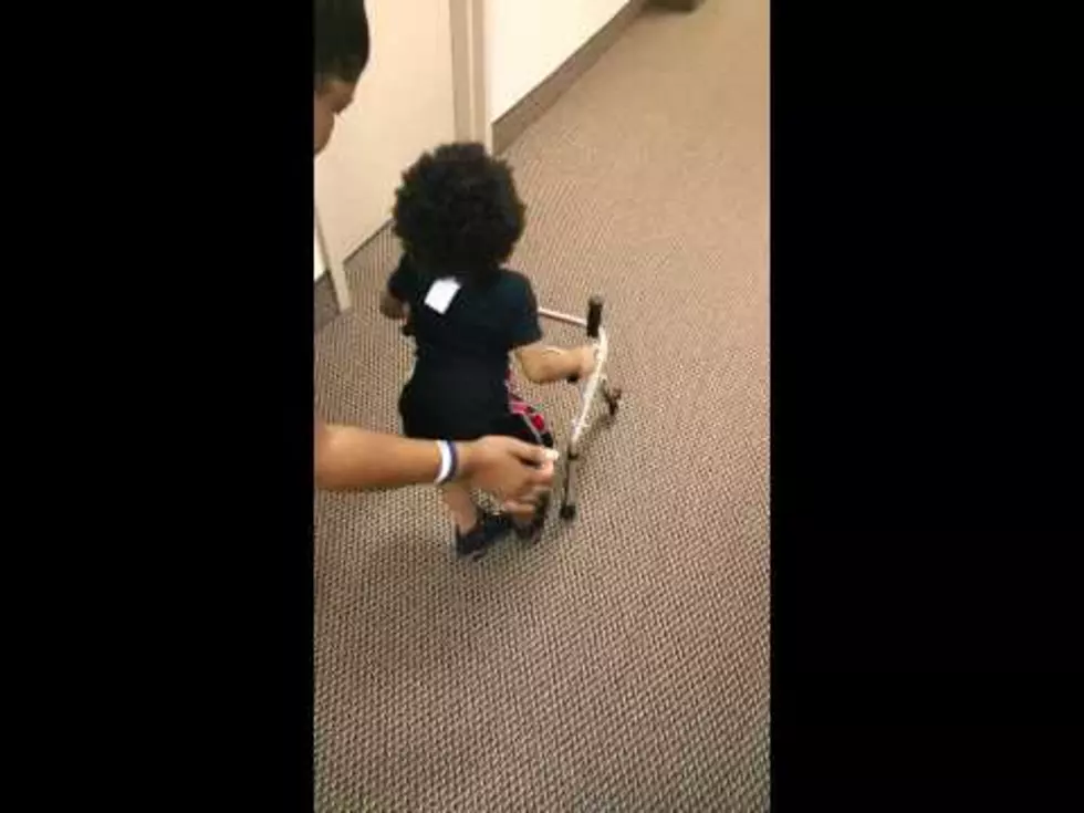 &#8216;I Got It&#8217;!!! Spunky 2-Year-Old Takes First Steps on Prosthetic Legs 
