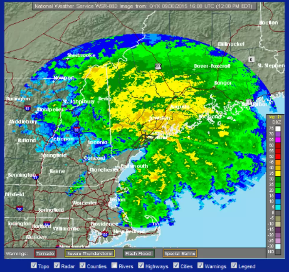 Heavy Rain Continues To Pound Central Maine