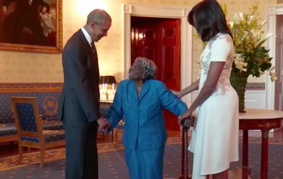 *WATCH* 106 Year Old Woman Unbelievably Excited To Meet Pres And First Lady
