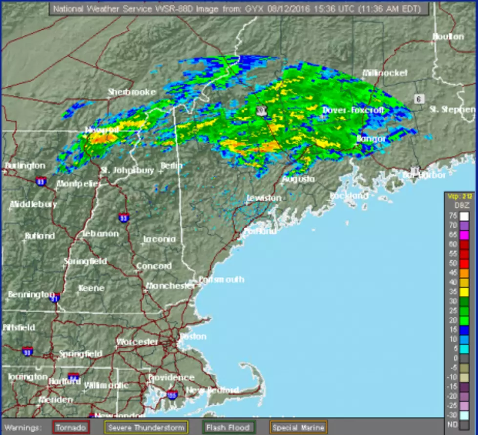 Heavy Rains Coming To Central Maine (Aug. 12)