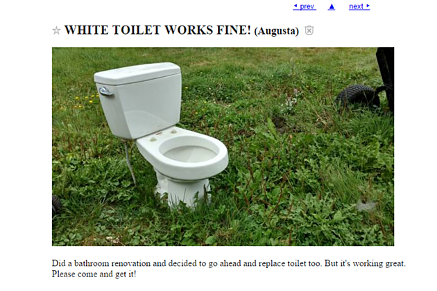 Crazy Stuff Available For Free In Maine Right Now On Craigslist