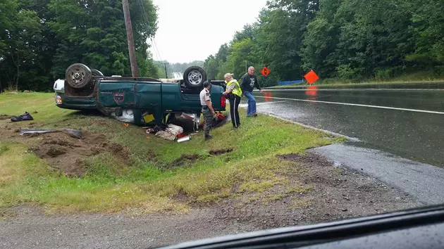 Maine Forest Ranger Truck Crash on Rt 17 in Windsor