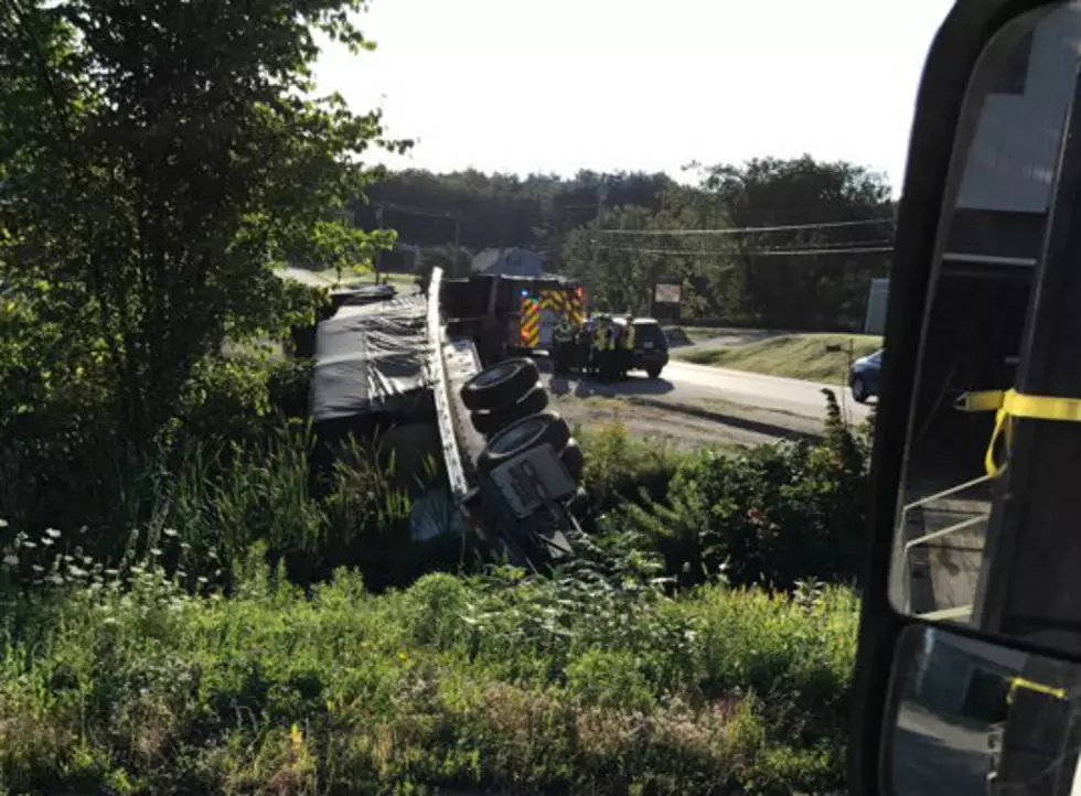 Truck Has Rolled Over Route 3 in Augusta