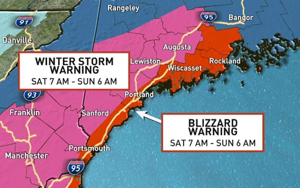 A Blizzard Warning Has Been Issued For Several Parts of Maine 