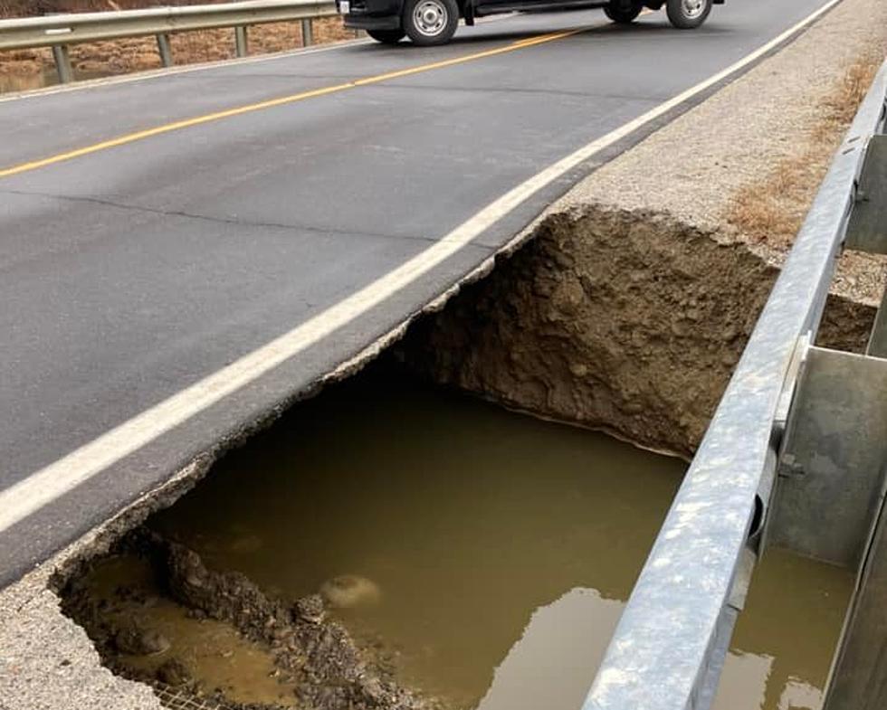 BREAKING: A Central Maine Road Has Washed Away, Officials Say Will Be Closed For Weeks