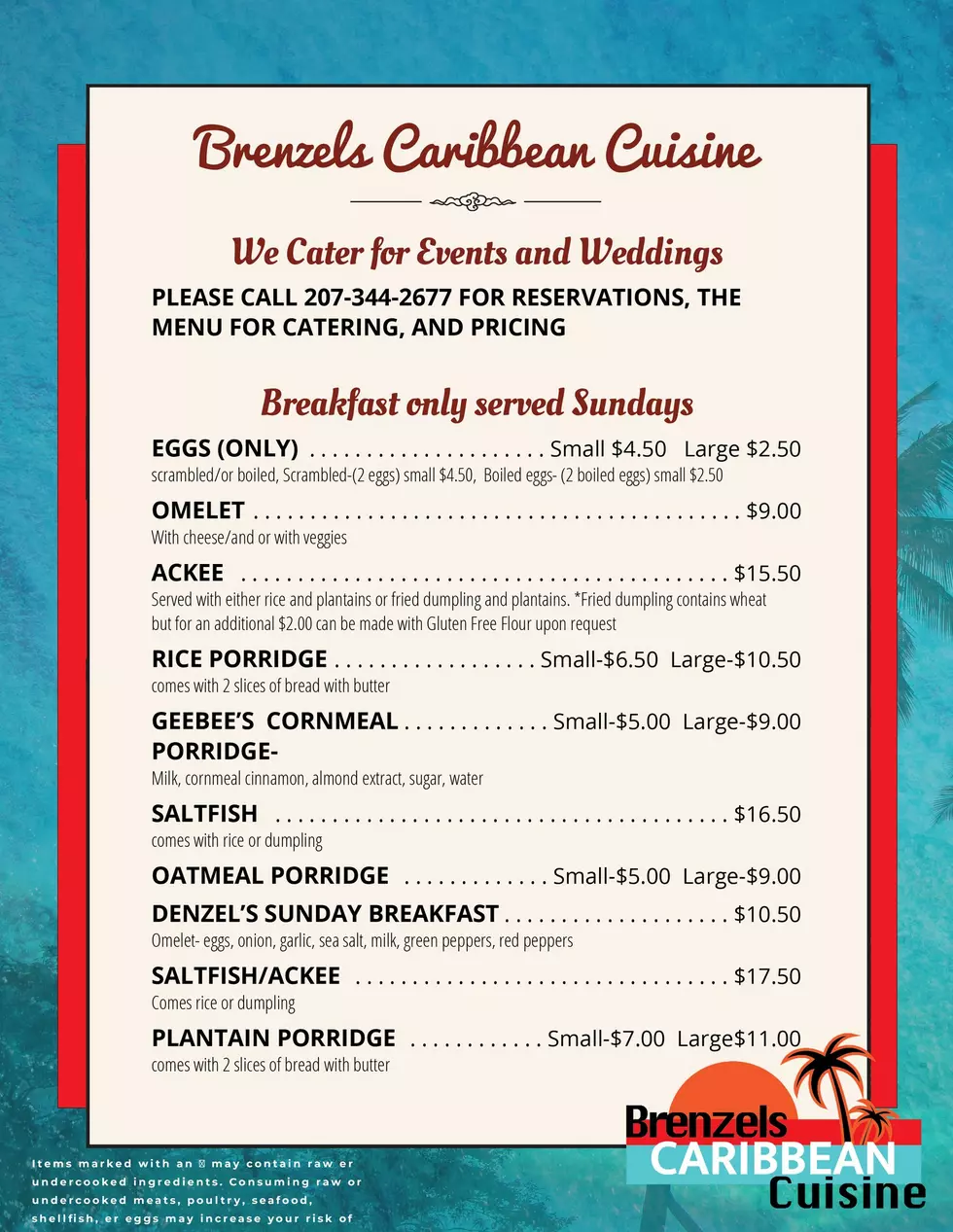 Brenzels Caribbean Cuisine via Facebook