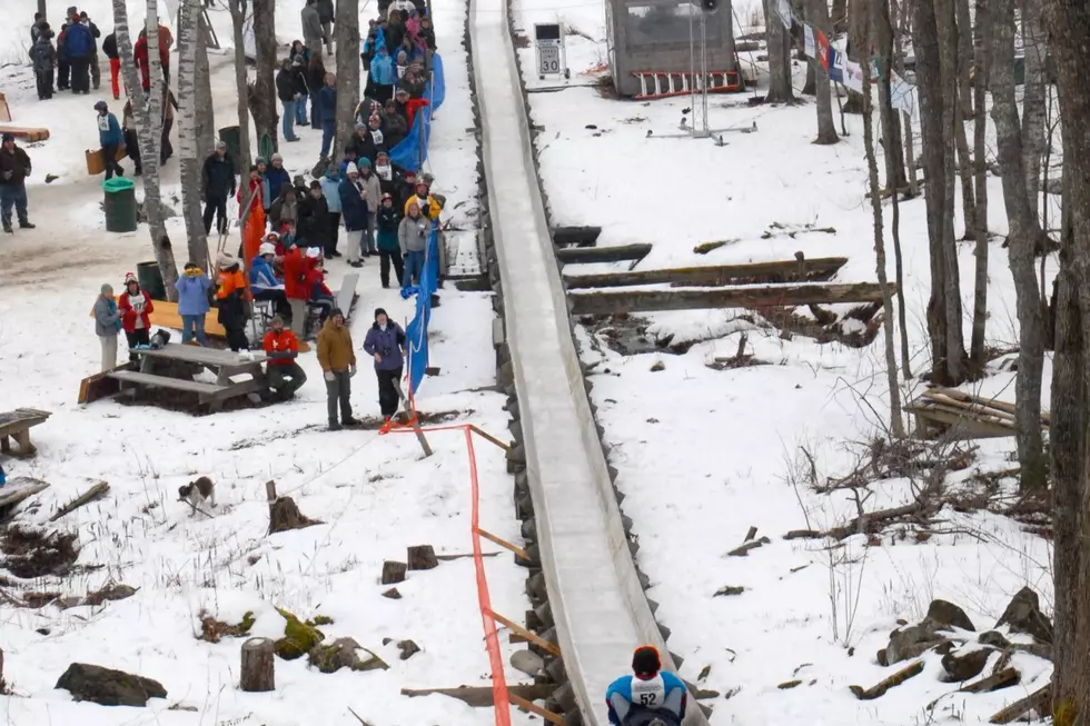Winter Fun: Hit Speeds Up to 40 MPH on This 400-Foot-Long Maine Toboggan Chute