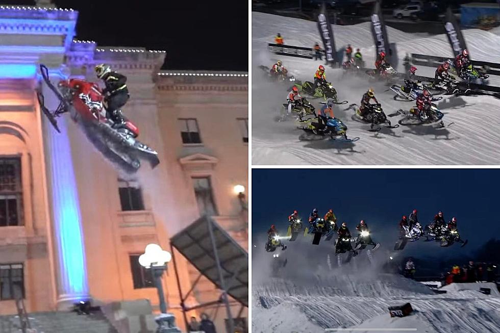 WATCH: Witness Epic Snowmobile Stunts in Maine at Winter Event