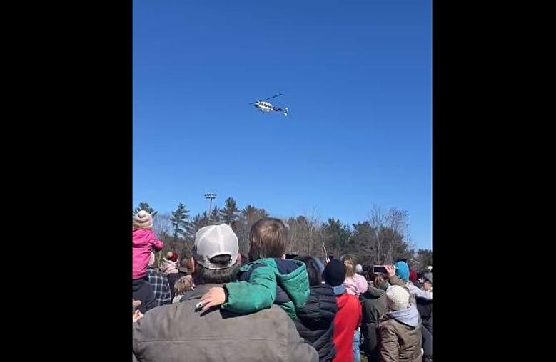WATCH: A Helicopter Drops Thousands of Easter Eggs Over an Eager Central  Maine Crowd Sunday