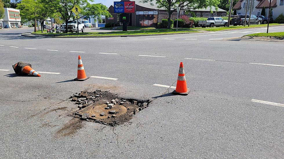 TRAFFIC ALERT: A Sinkhole Has Opened Up in the Middle of an Augusta, Maine, Rotary
