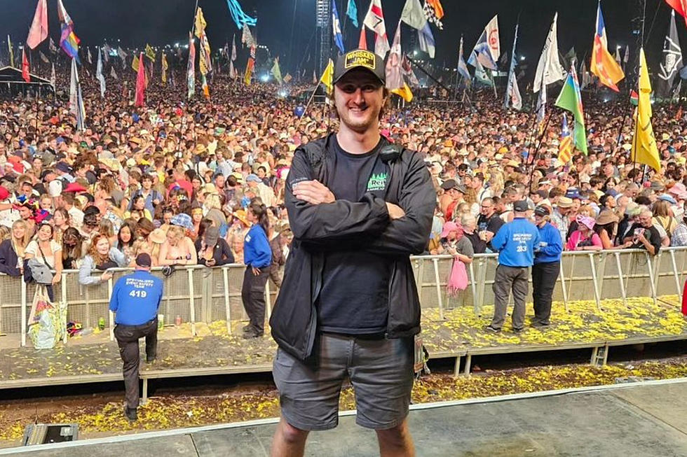 Maine Man in a Renys Shirt Takes the Glastonbury Music Festival 