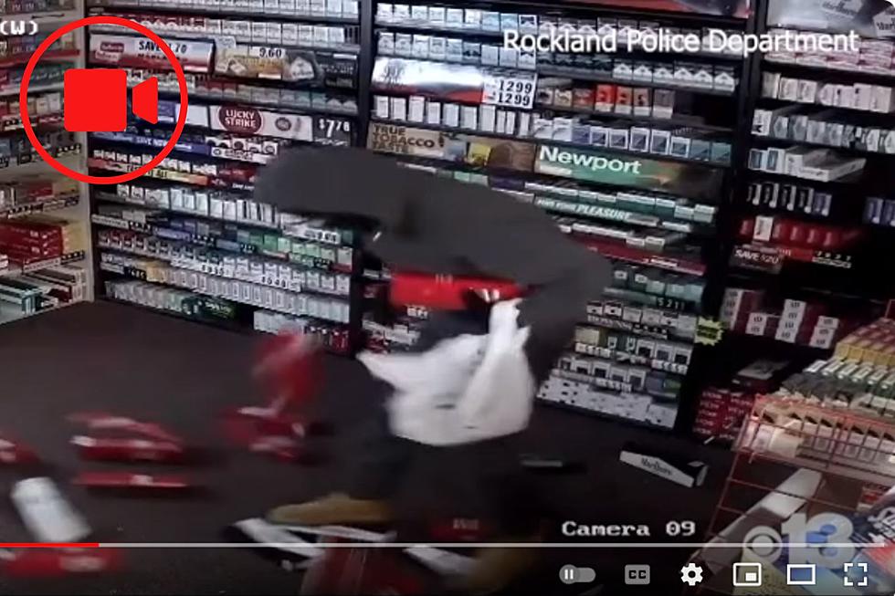 WATCH: Clumsy Thief Caught on Camera Robbing Maine Smoke Shop