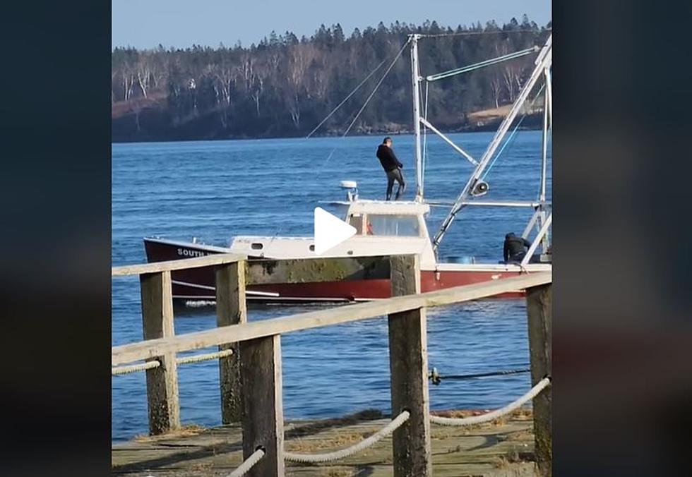 WATCH: Maine Fisherman Gets Into The Holiday Spirit By Dancing on Roof of Moving Fishing Boat