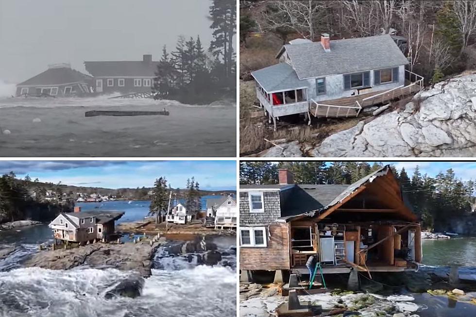 WATCH: Powerful Storm Waves Rip Apart This Building in Maine