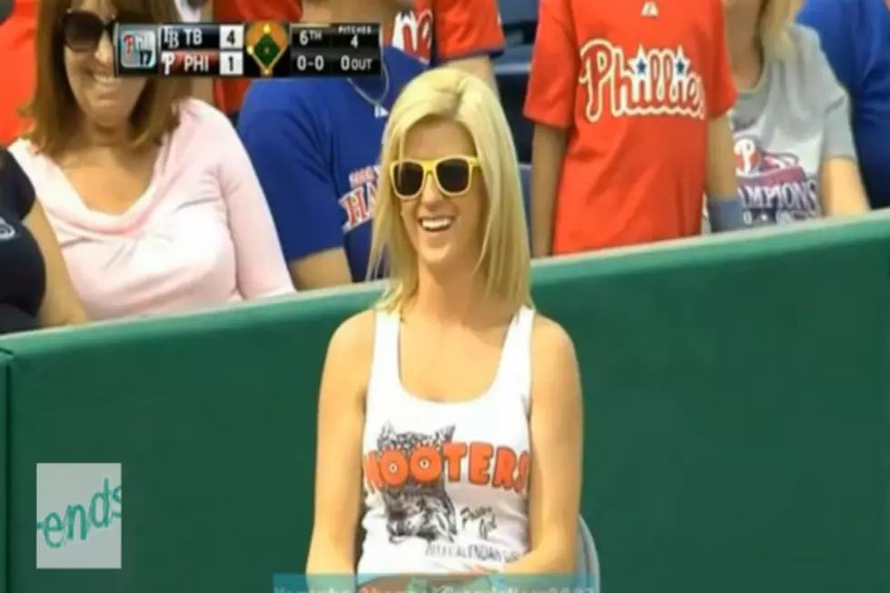 Hooter&#8217;s Girl Botches Play at Phillies Game [VIDEO]