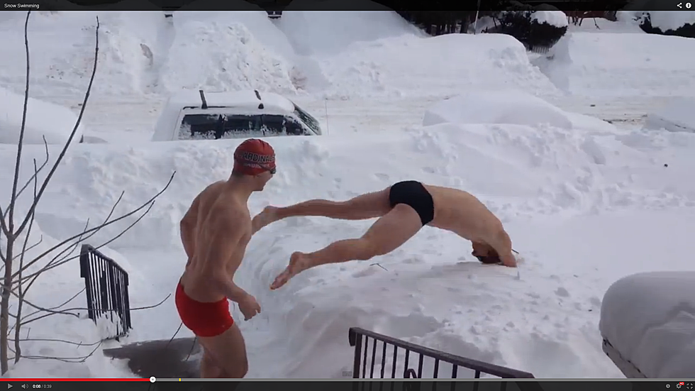 Winter and Summer Come Together With Snow Swimming! [VIDEO]