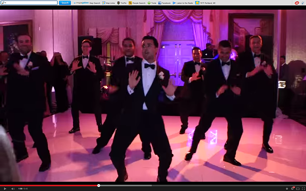 Groom and Groomsmen Surprise Bride With Dance Routine [VIDEO]