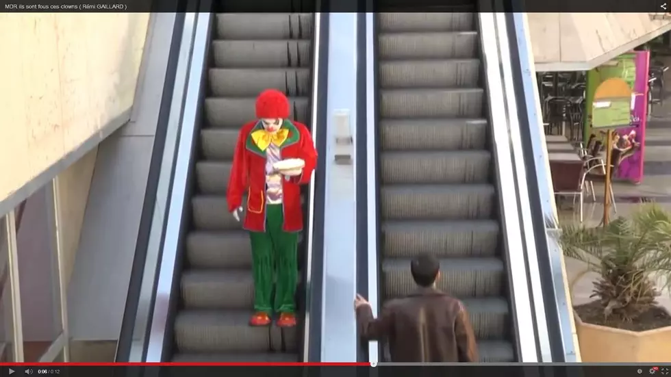 Beware of Pie-Toting Clowns on Escalators [VIDEO]