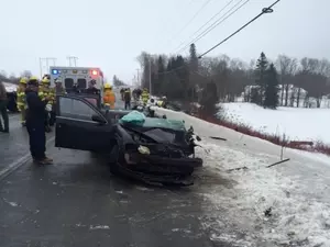 Black Ice And Speed Blamed For 2-Vehicle Accident