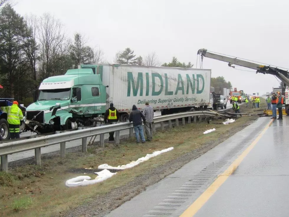 Tractor Trailer Rollover Reduces Maine Turnpike To Single Lane