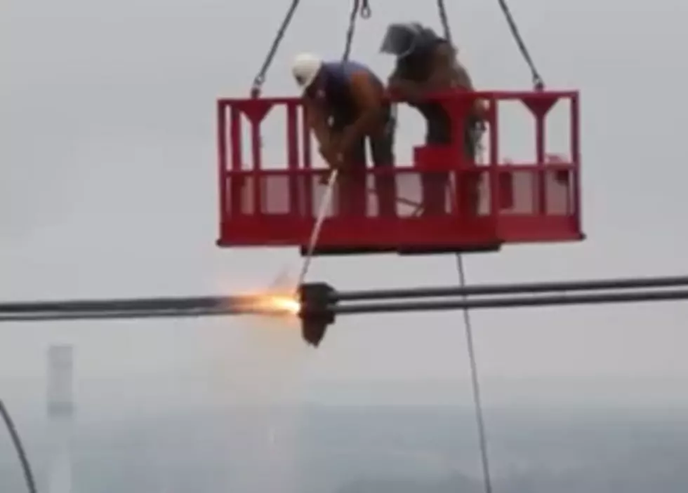 Throw Back Thursday: The Day The Waldo Hancock Bridge Cables Were Cut [VIDEO]